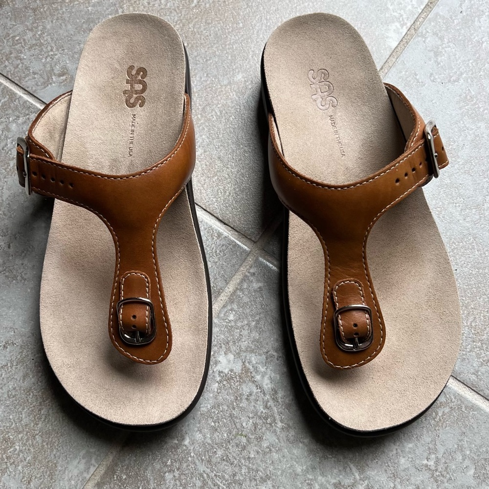 SAS Sanibel Sandal Caramel size 7